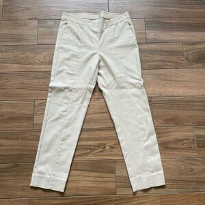 Woman’s High Rise Oatmeal and Gray Trouser Pants